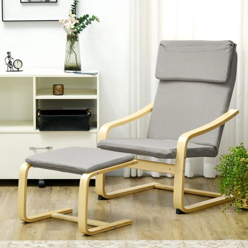 2 Fauteuils De Jardin En Eucalyptus Et Lin,repose-pieds En Polyester, Avec Accoudoirs Et Appui-tête