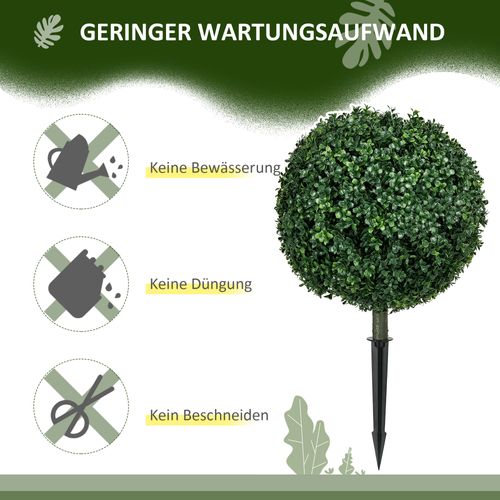 Set De 2 Buis En Plastique Artificiel 70 Cm Avec Protection Uv, Décor  Pour Intérieur Et Jardin