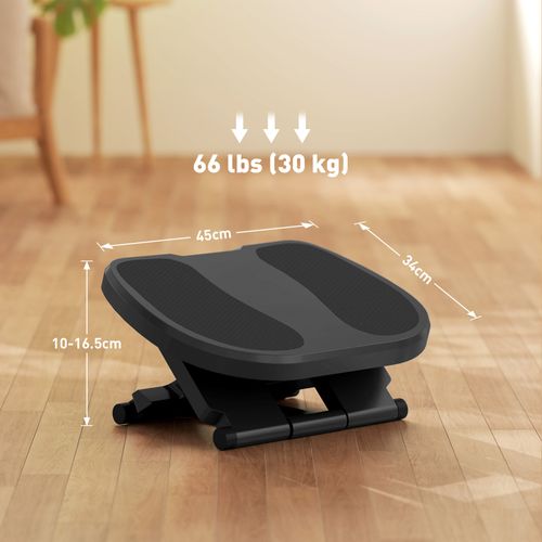 Support De Pieds Ergonomique, Réglable En Hauteur, Pour Bureau, Gris