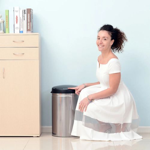 Poubelle Automatique En Acier Inoxydable, 30l, Capteur Ir, Seau Intérieur Optionnel