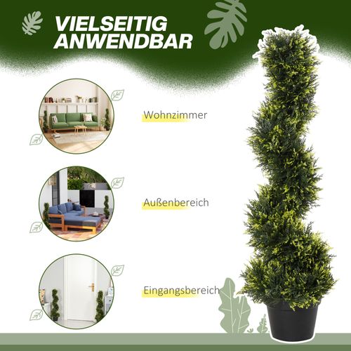 Set De 2 Plantes Artificielles En Cèdre 90 Cm En Plastique, Décoration Moderne Pour Salon Et Bureau
