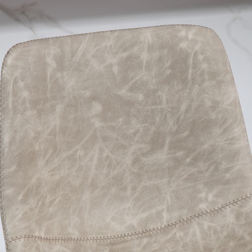 2 Tabourets De Bar Pivotants Avec Repose-pieds, Réglables En Hauteur, Simili Cuir, Beige