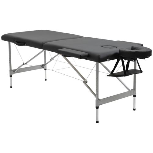 Table De Massage Pliante En Cuir Professionnel, Réglable En Hauteur, Charge Jusqu'à 130kg, Noir