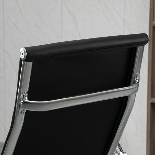 Chaise De Bureau Ergonomique, Fauteuil De Direction, Fonction Bascule, Similicuir, Noir