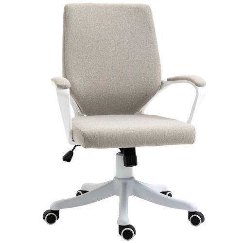 Fauteuil De Bureau Ergonomique, Support Lombaire, Réglable, Jusqu’à 120 Kg, Beige