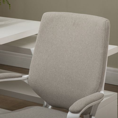 Fauteuil De Bureau Ergonomique, Support Lombaire, Réglable, Jusqu’à 120 Kg, Beige
