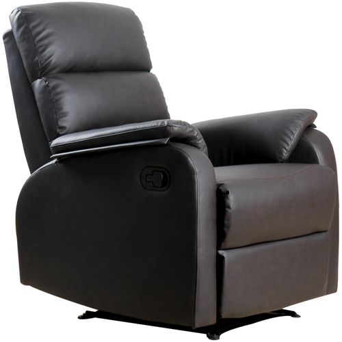 Fauteuil Relax Inclinable En Similicuir, Ergonomique, Canapé De Salon Ou Bureau, Brun