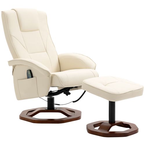 Chaise Longue De Massage En Similicuir Et Acier 73x83x106 Cm Pivotante Avec Repose-pieds