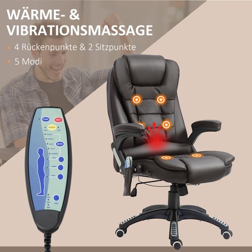 Fauteuil Gamer En Similicuir Avec Vibration 6 Points Et Fonction Chauffante ,noir