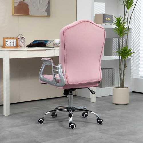 Chaise De Bureau Pour Femmes, Fonction Bascule, Réglable, Jusqu’à 120 Kg, Rose
