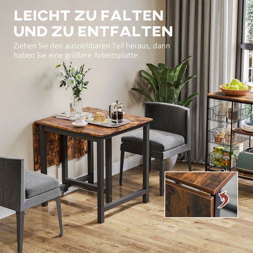 Table Pliante Extensible, Avec Roulettes, Charge Jusqu’à 20 Kg, Pour Cuisine, 118 X 70 X 76,5 Cm