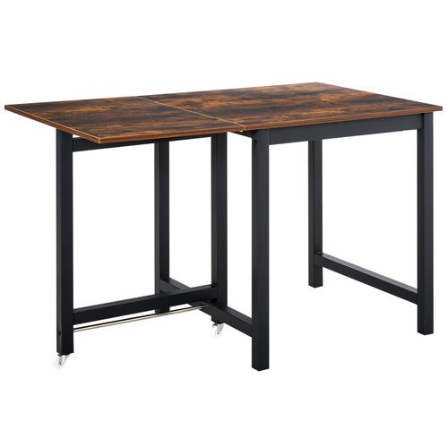 Table Pliante Extensible, Avec Roulettes, Charge Jusqu’à 20 Kg, Pour Cuisine, 118 X 70 X 76,5 Cm