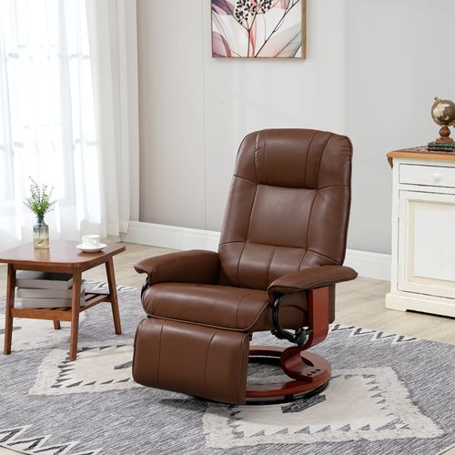 Fauteuil Relax En Similicuir, Inclinable, Repose-pieds, Avec Accoudoirs, Pour Salon