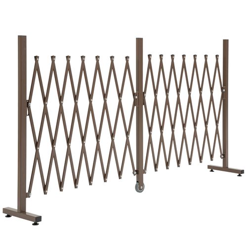 Barrière Extensible En Aluminium, Hauteur 103,5 Cm, 52-405 Cm, Marron