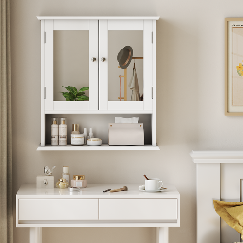 Armoire De Salle De Bains Miroir, Armoire Pharmaceutique Avec Étagère Adjustable,armoire De Toilette