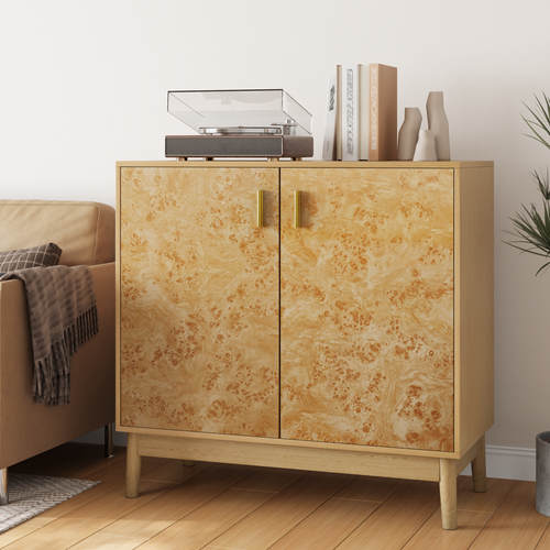 Armoires En Bois Massif Avec Pieds En Bois Massif, Buffets Indépendants Avec Étagères Réglables