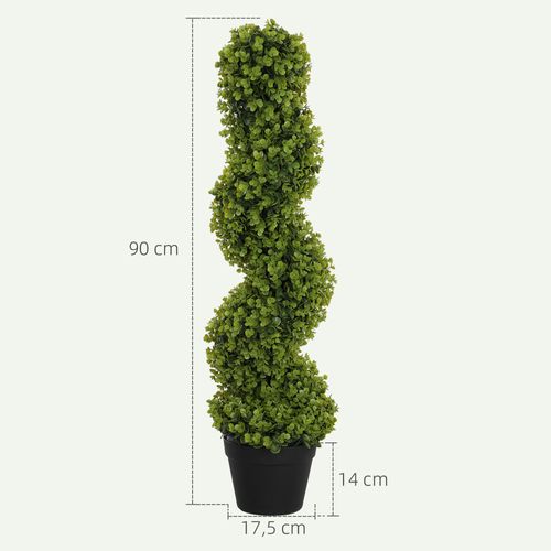 Plante Artificielle Eucalyptus En Spirale 90 Cm, Décorative Pour Maison, Bureau, Jardin