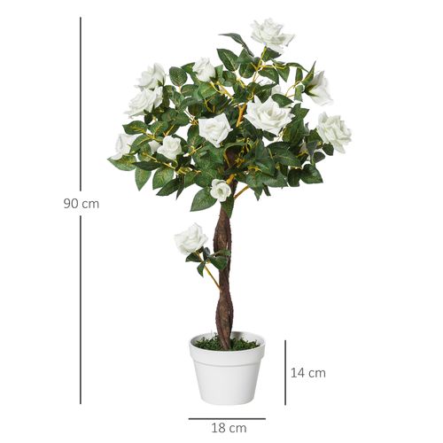 Plante Artificielle De Rose 90 Cm En Plastique, Décor Moderne Pour Salon, Chambre, Bureau, Jardin