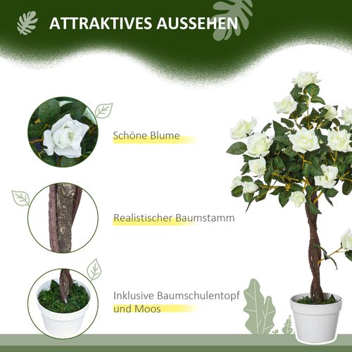 Plante Artificielle De Rose 90 Cm En Plastique, Décor Moderne Pour Salon, Chambre, Bureau, Jardin