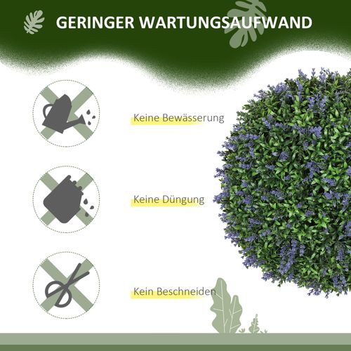 Plante Artificielle En Forme De Boule En Lavande, 42 Cm, Décorative Pour Maison, Violet Et Vert