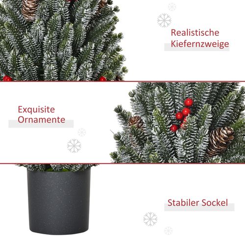Arbre De Noël Artificiel En Pe Et Pvc Design Couvert De Neige 170 Branches 27x47 Cm