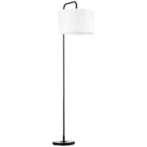 Lampadaire En Métal Noir Moderne Avec Abat-jour, 180 Cm De Câble, 64 X 38 X 163,5 Cm