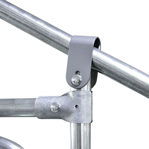 Poulailler XXL En Acier Galvanisé Avec Enclos Extérieur Et Toit Ombragé Pour 8-12 Poules