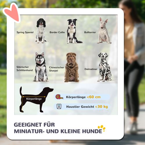 Poussette Pour Chien Oxford Pliable Jusqu'à 30 Kg Avec Fenêtre En Filet, Ceintures De Sécurité