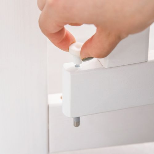 Barrière Pour Chien En Bois Pliable, Freestanding Avec Porte, 4 Éléments, Blanc