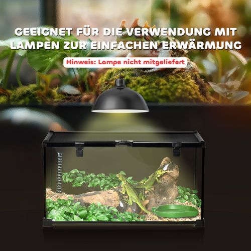 Terrarium En Verre Pour Reptiles Avec Thermomètre 50 X 30 X 25 Cm