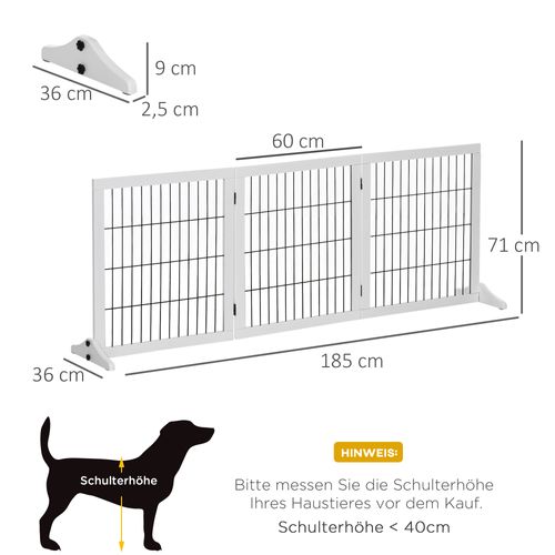 Clôture Pour Chiens En Bois De Pin, Protection Pour Portes Et Escaliers, Blanc