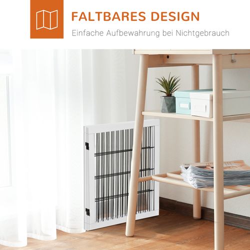 Clôture Pour Chiens En Bois De Pin, Protection Pour Portes Et Escaliers, Blanc