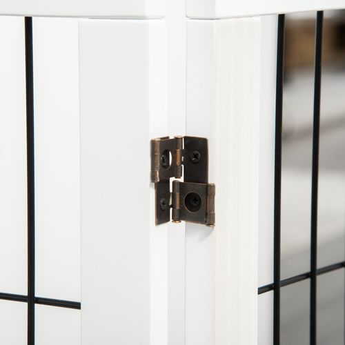 Clôture Pour Chiens En Bois De Pin, Protection Pour Portes Et Escaliers, Blanc