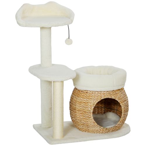 Arbre à Chat En Sisal Avec Canapé, Boule Et Cachette, Crème