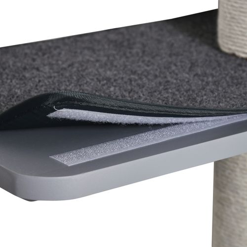 Griffoir Mural En Bois Pour Chats, Idéal Pour Les Amoureux Des Chats, Gris Clair Beige