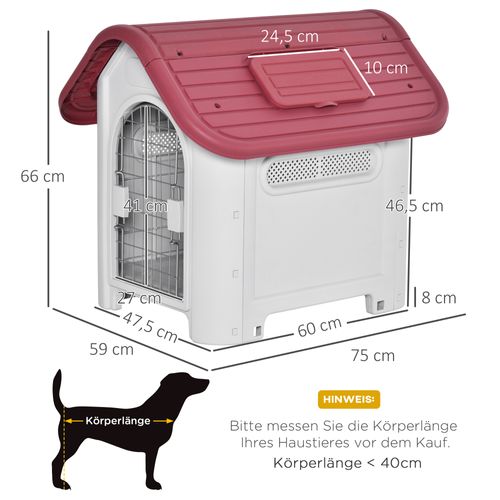 Hutte Pour Chien Extérieure En Bois Avec Toit Ouvrant, Abri Pour Petits Chiens, Circulation D'air