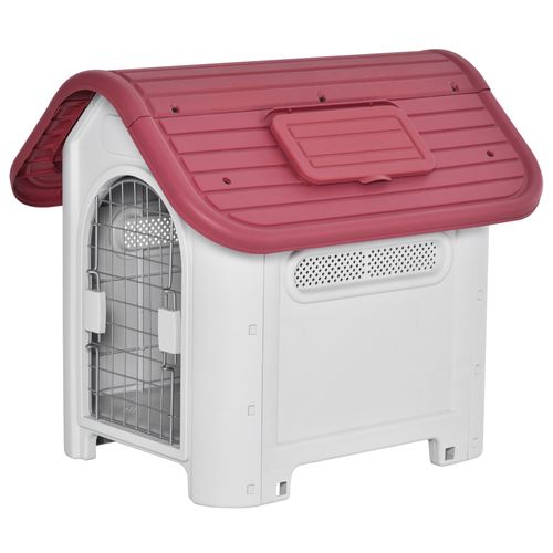 Hutte Pour Chien Extérieure En Bois Avec Toit Ouvrant, Abri Pour Petits Chiens, Circulation D'air