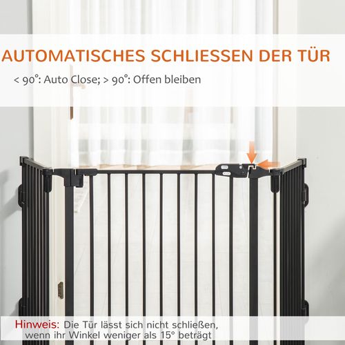 Clôture Pour Chiens En Métal, Réglable Et Pliable, 3 Panneaux, 202,5x76cm