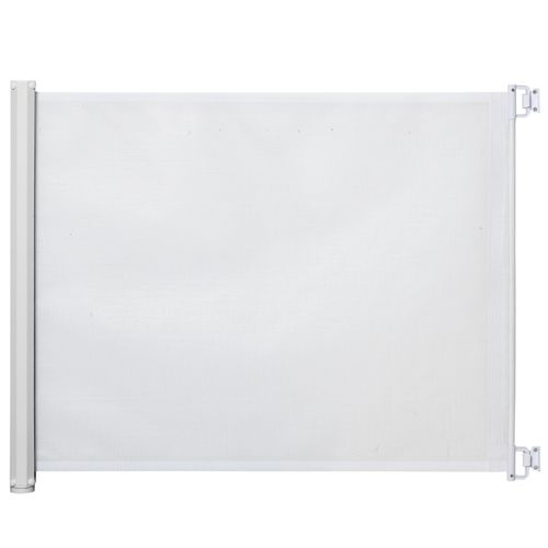 Barrière De Sécurité Extensible Pvc Pour Enfants Et Animaux, Blanche 115x82,5 Cm
