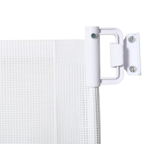 Barrière De Sécurité Extensible Pvc Pour Enfants Et Animaux, Blanche 115x82,5 Cm
