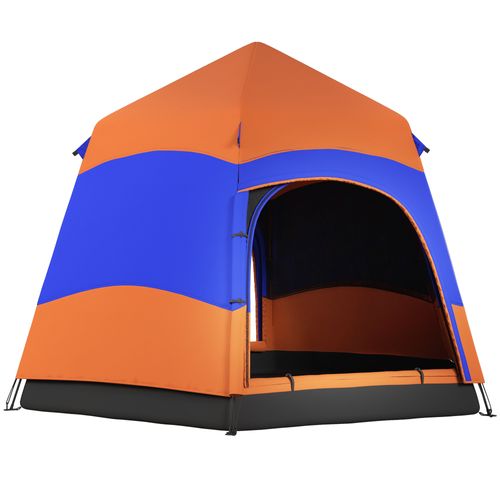 Tente Familiale Quick-up Doublée Pour 4-6 Personnes,4 Saisons,imperméable,avec Moustiquaire,2 Portes
