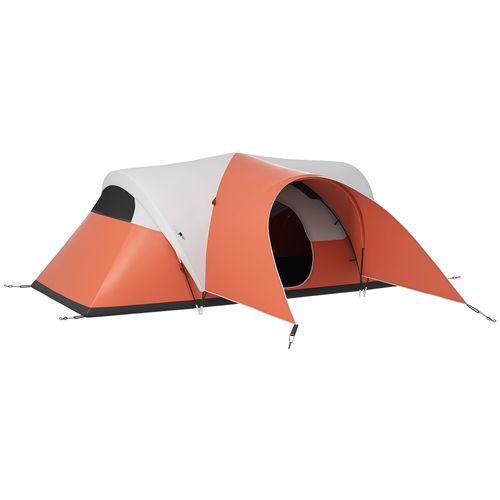 Tente Tunnel 6 Personnes, En Polyester Imperméable, Avec Fenêtres, Idéale Pour Jardin Et Terrasse