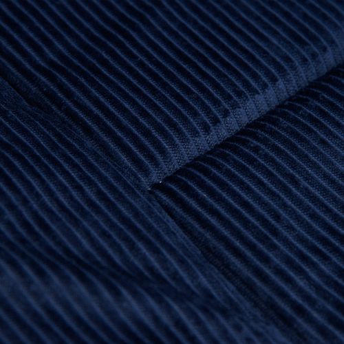 Lit De Camping Pliant Oxford Avec Matelas, Coussin Et Poche Latérale 180x60, Bleu Foncé Et Gris