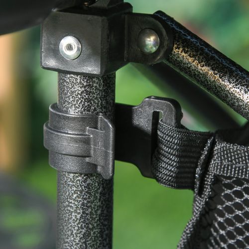 Table Pliante En Aluminium Léger, Portable Avec Sac En Filet, Noire, 70x70x69cm