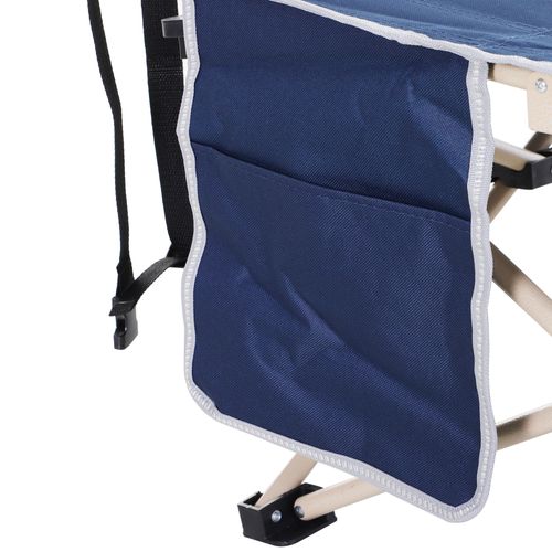 Lit De Camping Pliable En Acier Et En Oxford, Avec Sac De Rangement, Bleu, 60x190cm