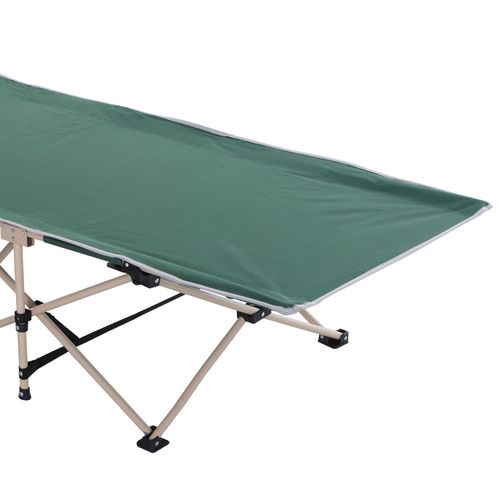 Lit De Camping Pliable En Acier Oxford, Avec Sac De Rangement, 60 x 190 Cm, Vert