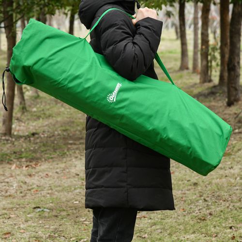 Lit De Camping Pliant Oxford Avec Poche Latérale, Capacité Jusqu'à 136 Kg, Vert Noir, 60 X 190cm