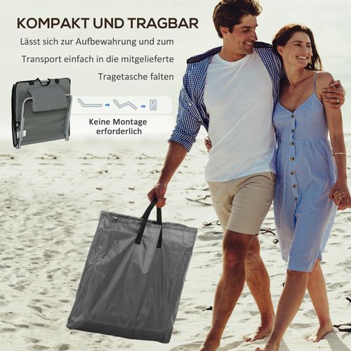 Matelas De Plage Pliables En Tissu Oxford, 5 Positions Réglables, Incl. Sac De Transport