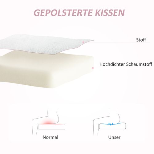 Fauteuil De Bureau En Velours, Fauteuil De Maquillage Pivotant Réglable, Blanc