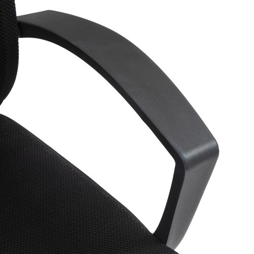 Chaise De Bureau En Métal Réglable En Hauteur Avec Fonction Basculante, Noir